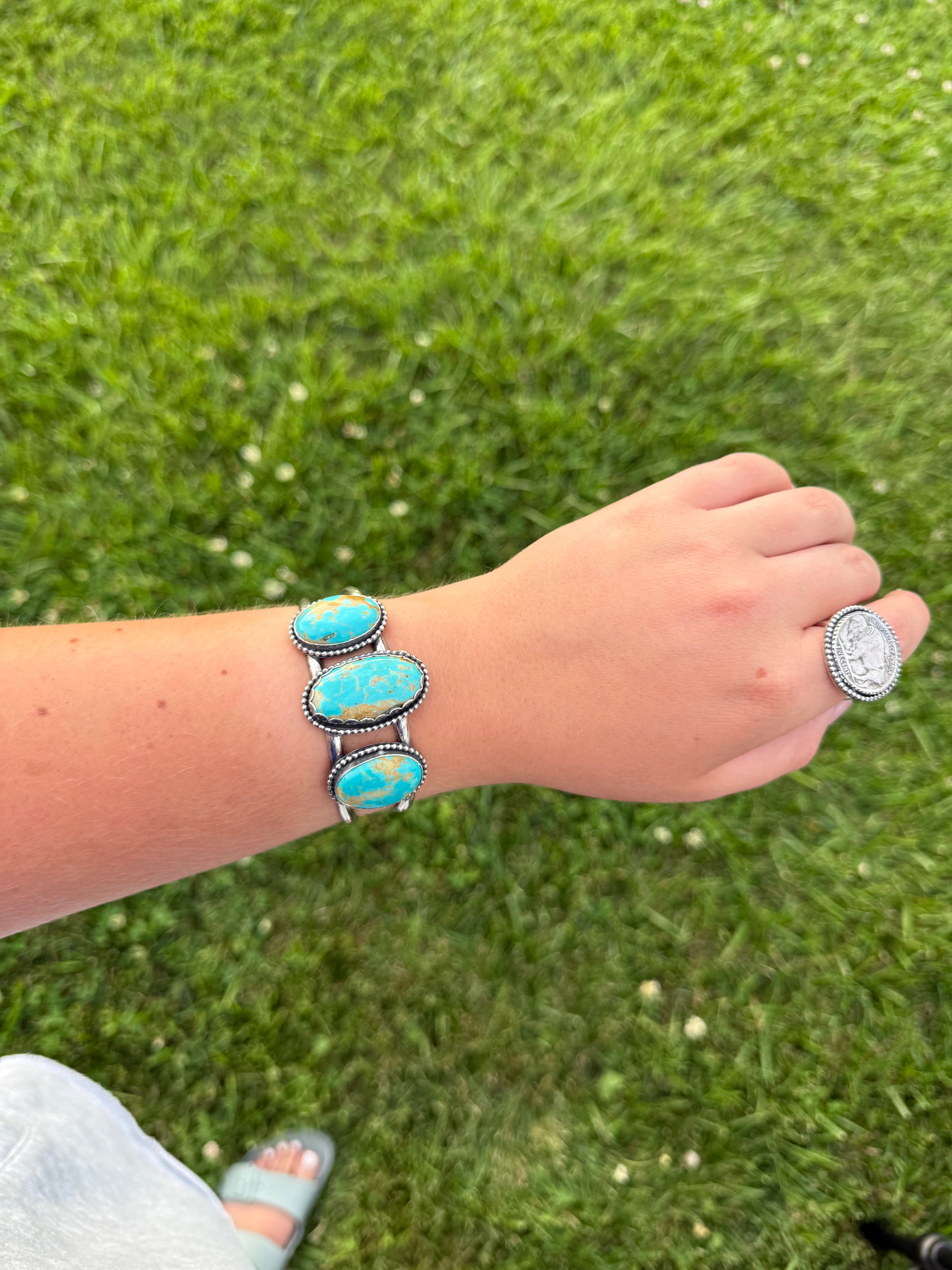 3 Stone Royston Turquoise Cuff