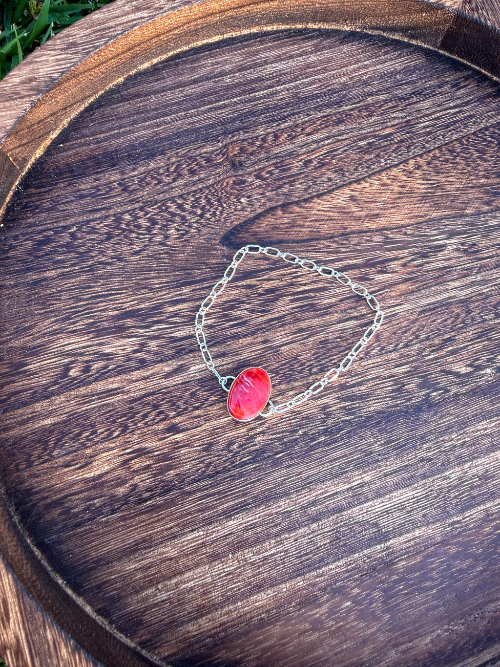 Red Spiny Chain Bracelet